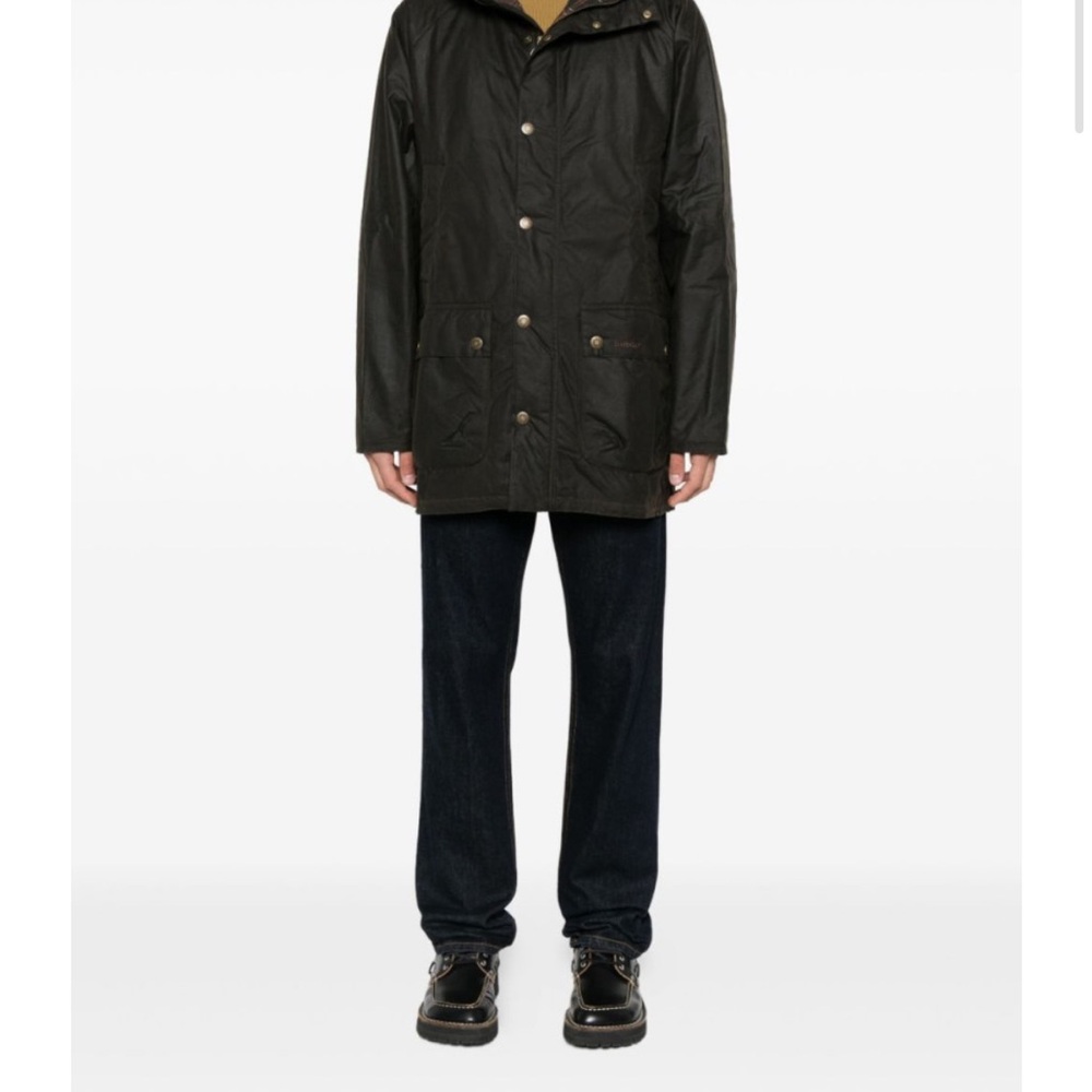 Barbour NWOT Green Hooded Raincoat